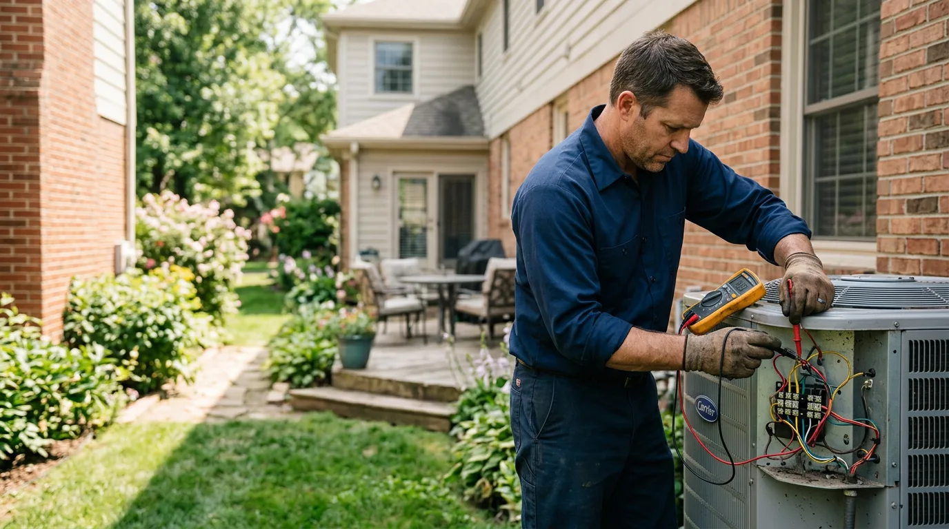 HVAC technician working near Kalona, IA